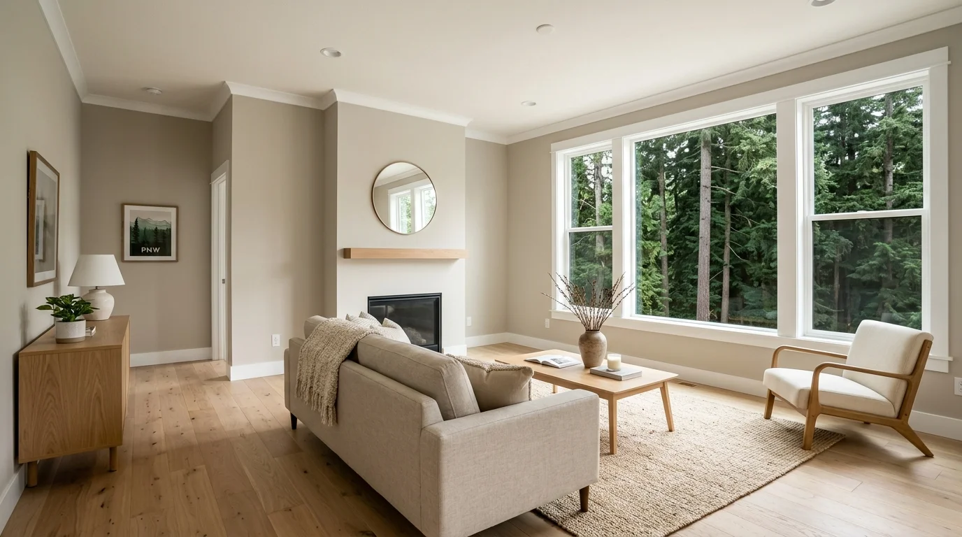 Painted living room